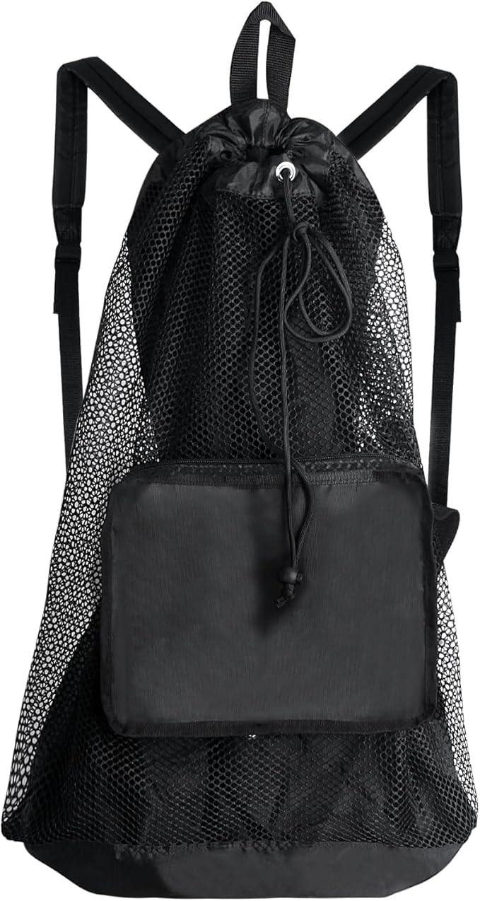 Luwint Large Mesh Dive Bag Scuba Gear Backpack Foldable Bag for Snorkeling Diving, Water Sports, Beach, Duffle Gym Bag