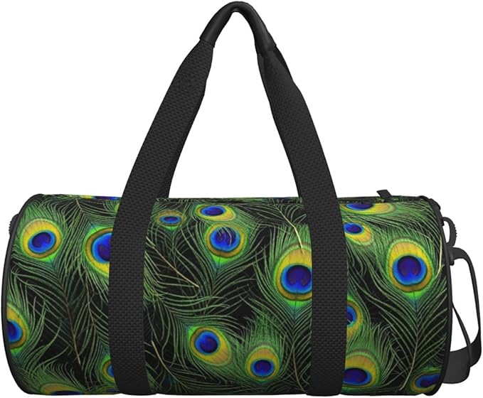Small Travel Duffel Bag Foldable Waterproof for Gym Beach Swim Bag Men Women Lightweight Sports Bags Peacock