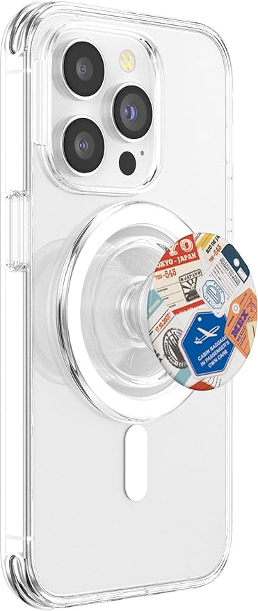 Boarding Pass Travel Stamps Airline Tags PopSockets PopGrip for MagSafe