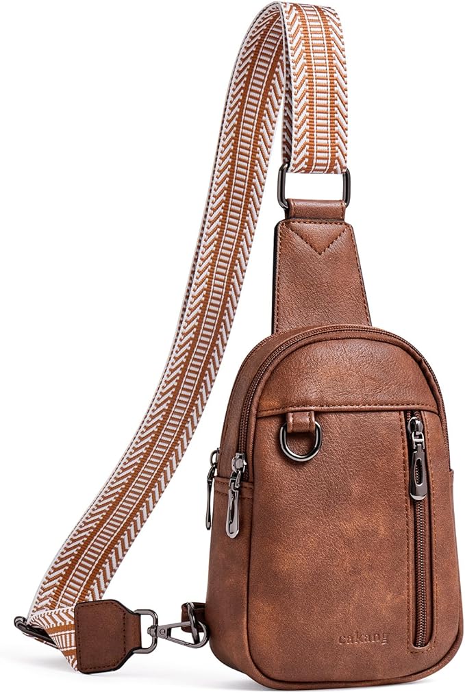 Womens Sling Bag Crossbody Bags for Women Vegan Leather Sling Backpack Daypack Fanny Pack Crossbody Purse Travel