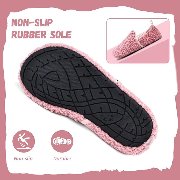 WateLves Kids Toddler Slippers Girls Boys Slip on House Shoes Lightweight Anti Slip Sock Slippers Winter Indoor Outdoor Walking Shoes