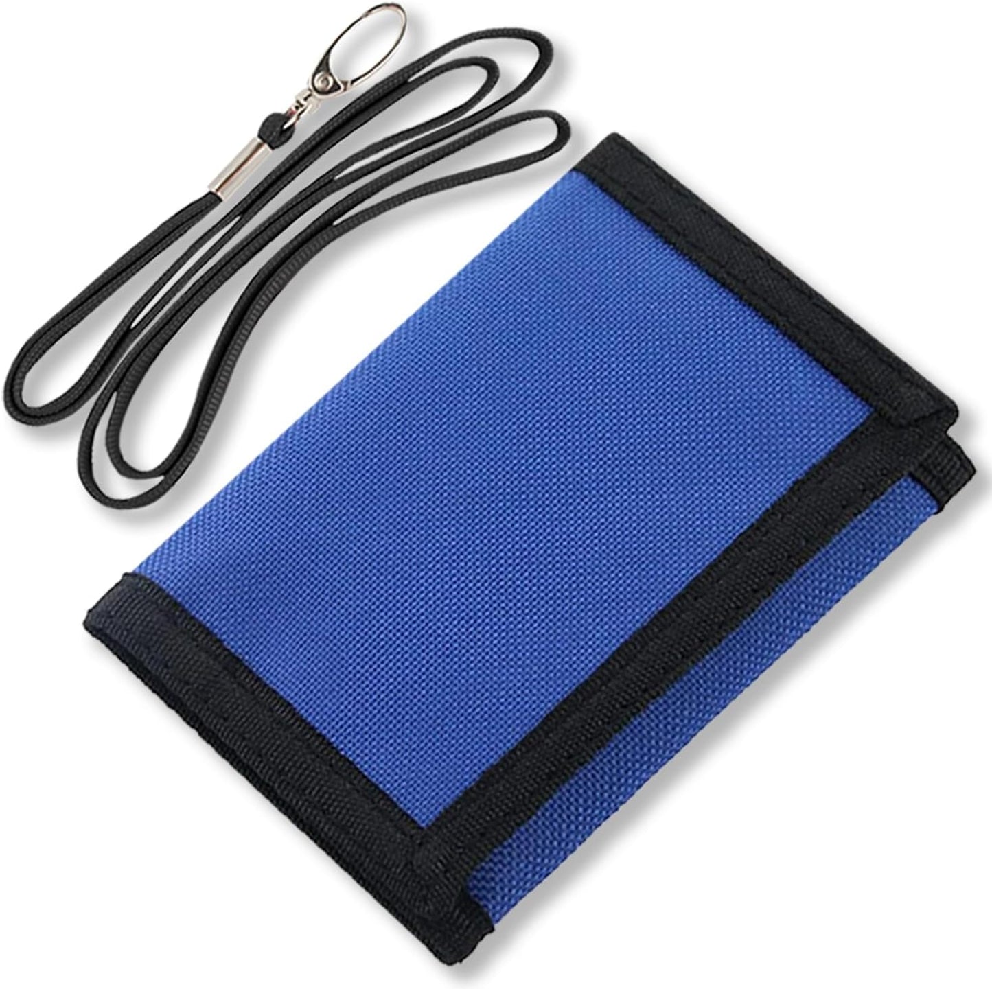 NEICY RFID Blocking Canvas Wallet for Men and Women - Camo Trifold Outdoor Sports Wallets with Magic Sticker for Teen Kids (Blue Set)