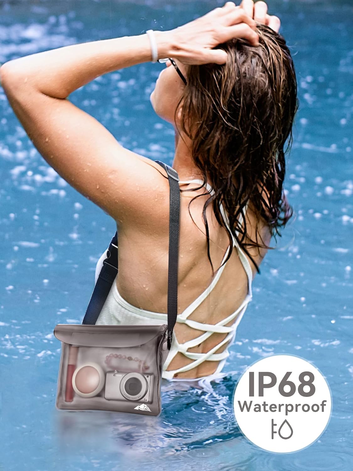 HEETA Waterproof Fanny Pack, Waterproof Pouch Dry Bag 2/3/4 Pack for Phone Passport Purse, Adjustable Waist Strap for Swimming Kayaking Boating Paddle Board Accessories Cruise Beach Camping Essentials