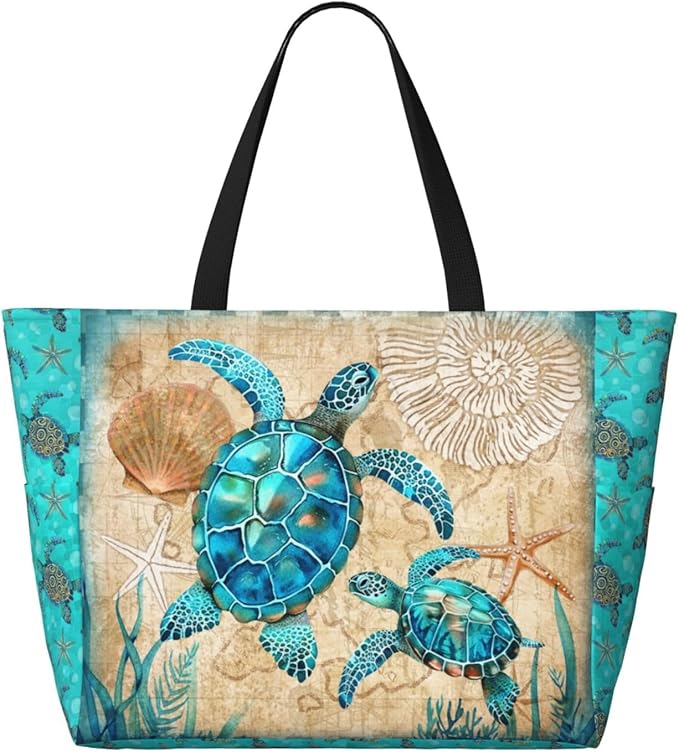 Beach Bag Tote Bags Waterproof Sandproof for Women Large Beach Tote Bag Foldable with Pockets for Weekend Vacation