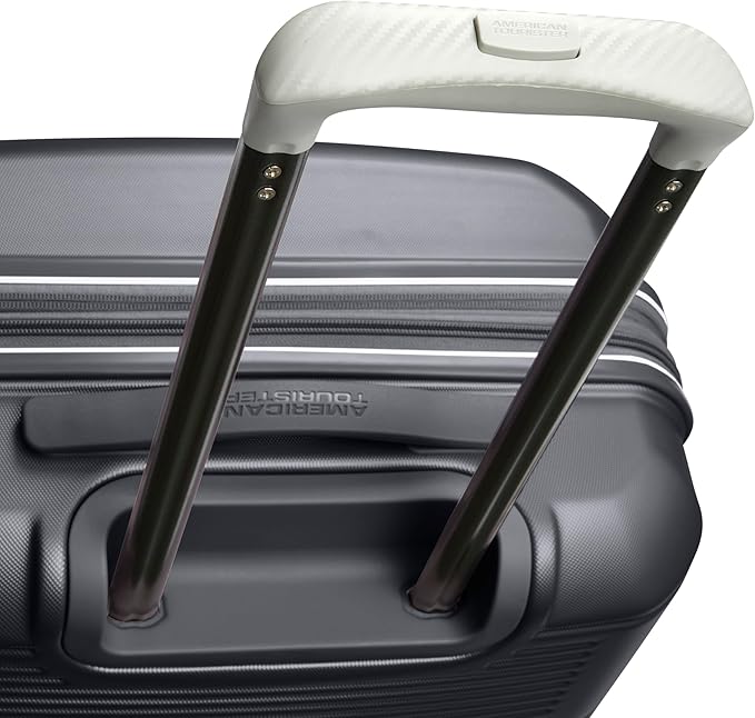 American Tourister Stratum 2.0 Expandable Hardside Luggage with Spinner Wheels, Charcoal, 3-Piece Set (20/24/28)