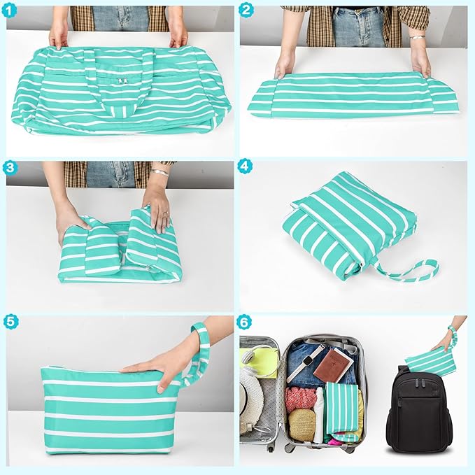 HUANLANG Extra Large Beach Bag Waterproof Beach Totes Bags for Women Men,Pool Bag with Zipper Wet Pocket