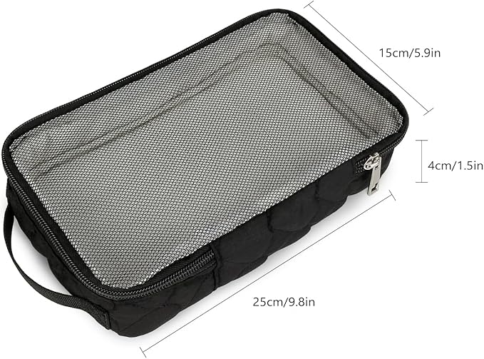 Baby Diaper Bag Organizer Pouches - 2 Pack Waterproof Pod Hanging Diaper Bag Mesh Bag Reusable, Washable or Baby Cloth Diapers (Black&White)