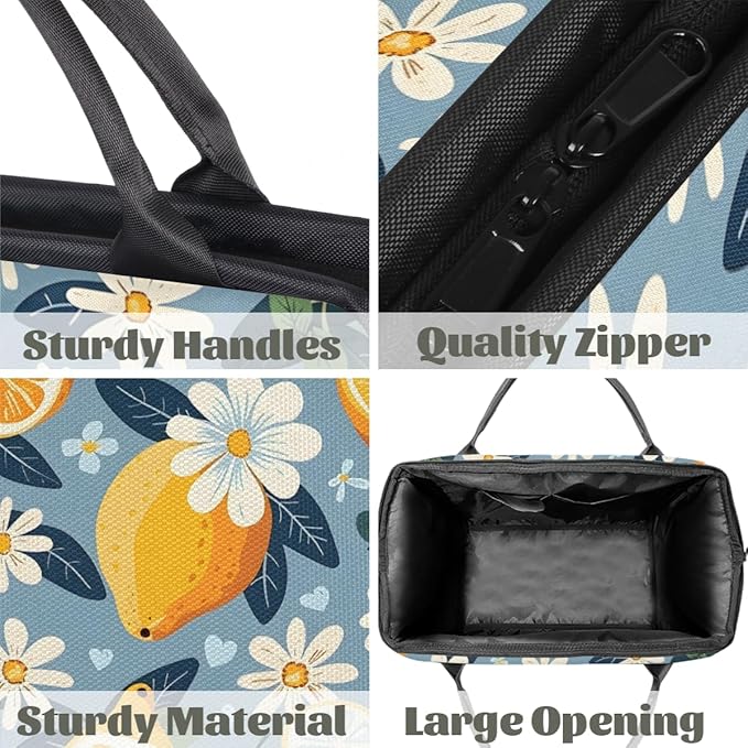 Lemon Overnight Weekender Bag for Women Men Travel Duffel Bags Waterproof Luggage Carry on Sports Yoga Gym Bag