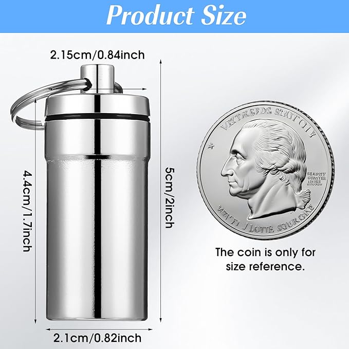 2Pcs Loops Ear Plug Case, Portable Metal Earplug Case Keychain, Travel Ear Plug Holder, Waterproof Loops Earbuds Storage Container for Outdoor Jewelry Pill Organizer (Black, Silver)
