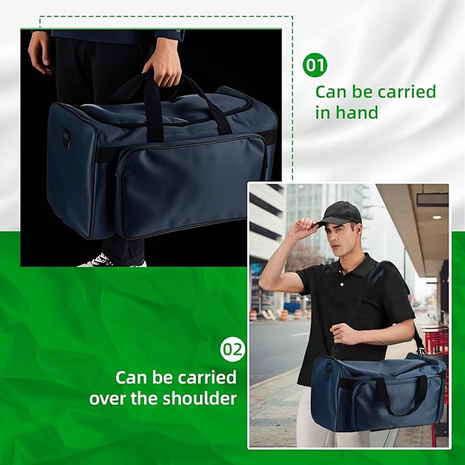 Sneaker Duffel Bag for Travel & Gym - 30L Large Capacity Sports Bag with 3 Adjustable Dividers (Holds 4 Pairs), Detachable Shoulder Strap - Outdoor Carry-On Backpack (Gray)