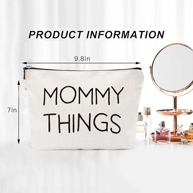 Mom & Baby Pouch Set, Diaper Bag Organizer Insert for Baby Essentials, Mommy Bag Organizer, Hospital Bag Essentials for Mom, Travel Cosmetic & Toiletry Bags, Gift for New Moms Baby Shower (Set of 2)