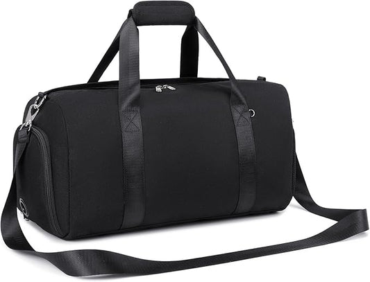Dance Bag for Girls Duffle Bag Girls Overnight Bags Ballet Sleepover Gym Gymnastics Bags with Shoe Compartment and Wet Pocket,Black