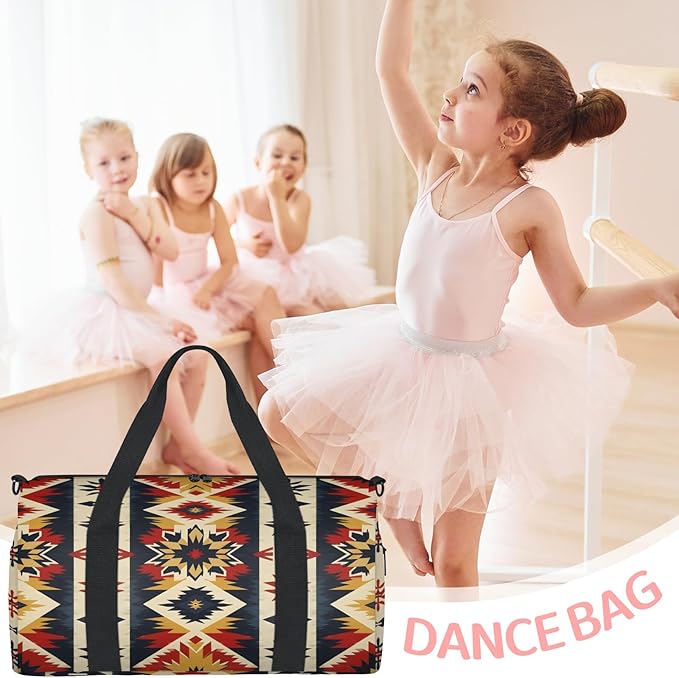 Aztec floral Travel Duffle Bag for Women Men, Overnight Weekender Bag, Carry on Tote for Sport Gym