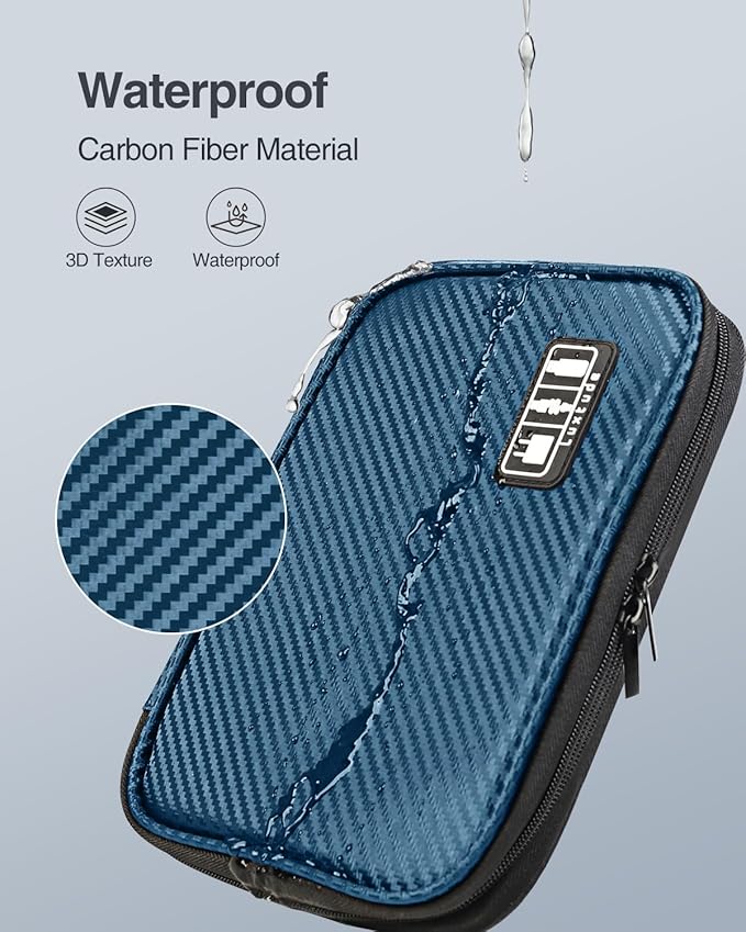 Luxtude Travel Cable Organizer Bag, Cord Organizers Bags, Electronic Organizer Travel Case, Portable Charger Organizer Case, Compact Tech Bags & Wire Pouch, Cable & Cord Storage