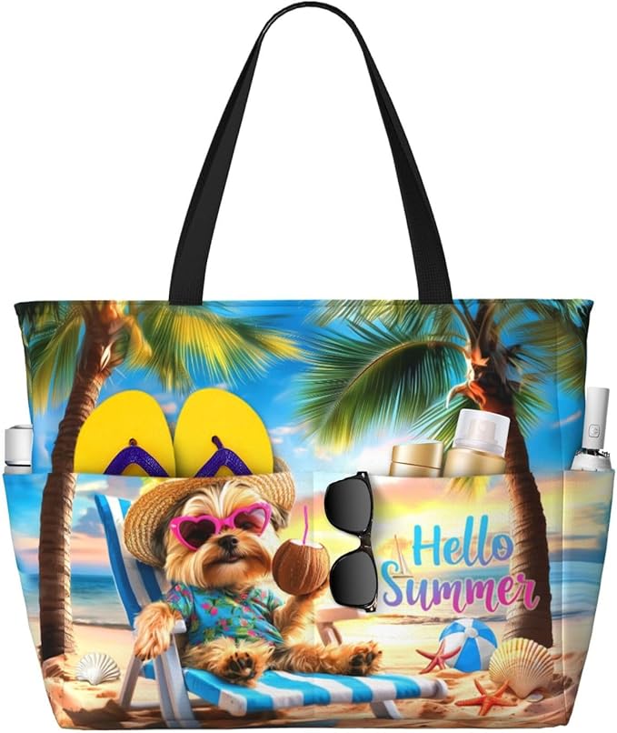 Extra Large Beach Bags For Women, Waterproof Beach Totes Bags For Women, Lightweight Foldable Pool Bag With Zipper