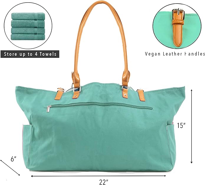 Keho Waterproof Beach Bag with Pockets For Women (Sandproof)