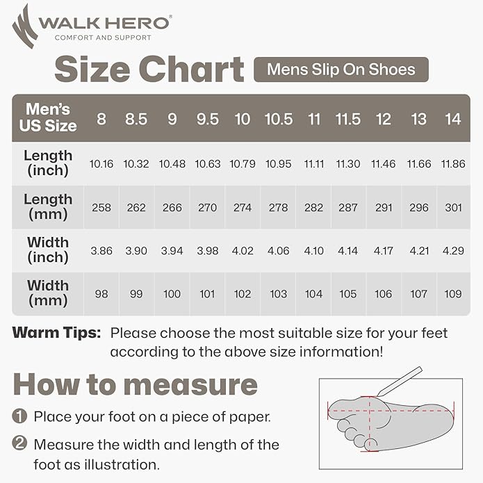 Mens Slip On Shoes, Canvas Mens Loafers with Arch Support, Orthopedic Mens Boat Shoes for Plantar Fasciitis, Indoor & Outdoor Walking Slippers Shoes for Pain Relief