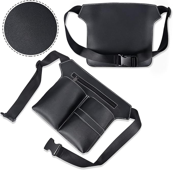 Noverlife Hairdresser Scissor Bag, Barber PU Leather Waist Pouch, Professional Hairdressing Tools Storage Holster with Waist Belt, Hair Salon Scissor Storage Waist Bag for Hairstylist