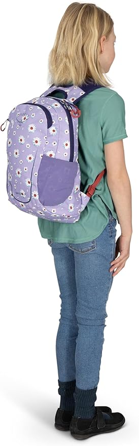 Osprey Daylite Jr. Kids' Commuter Backpack, Daisy Print/Euphoria Purple