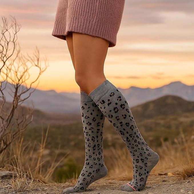 Dr. Motion Compression Knee High Socks for Women - 4 Pairs Pack