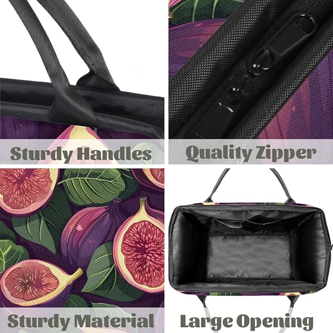 Fig Plants Overnight Weekender Bag for Women Men Travel Duffel Bags Waterproof Luggage Carry on Sports Yoga Gym Bag