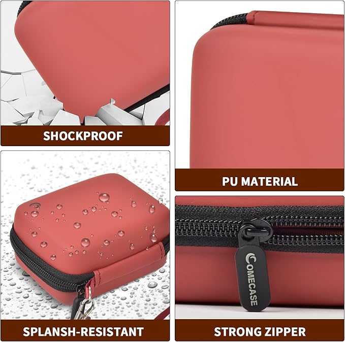 Comecase Carrying & Protective Case for Digital Camera, for CAMKORY/for Kodak Pixpro/for Canon PowerShot ELPH 180/190 / for Sony DSCW800 DSCW830 Cameras for Travel - Brown