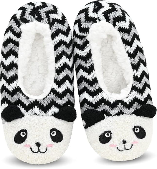 DICUIRD Womens Cute Animal Soft Sole Slipper Socks with Grippers-Fuzzy House Slippers