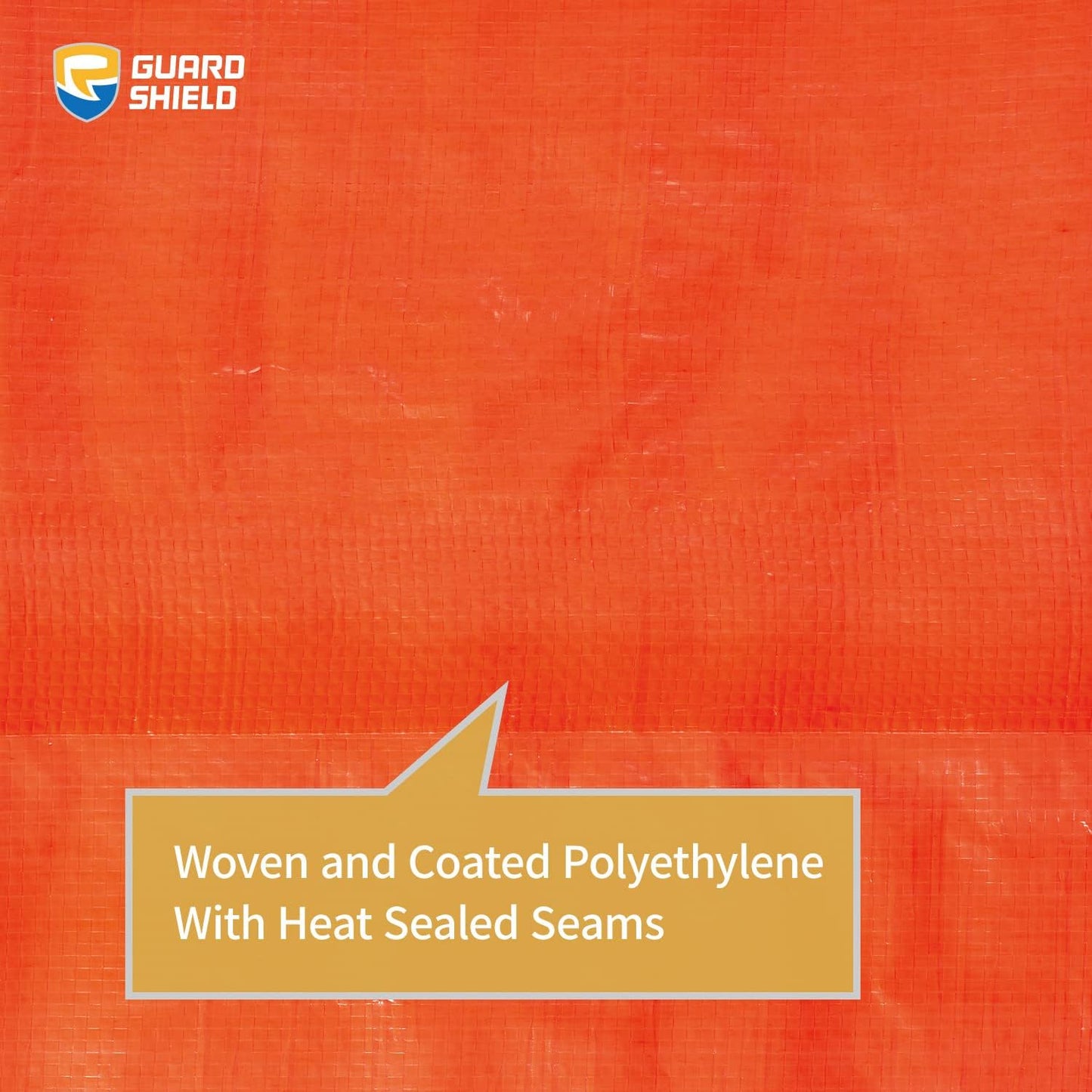 GUARD SHIELD Orange Tarp 10x10 Feet Tarps High Visibility Outdoor Poly Cover Lightweight 6mil