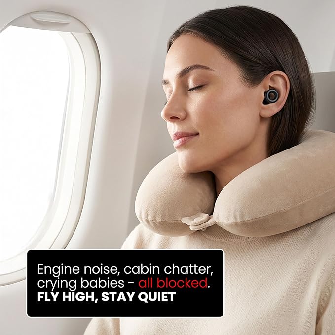 Earplugs for Concerts, Festivals, Musicians, Travel, Sleeping & Work Reusable High Fidelity Hearing Protection with Noise Reduction 17dB-21dB Comfortable