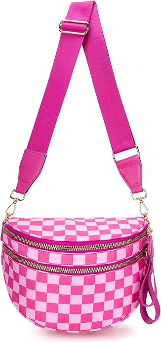 Crossbody Bags For Women,Waterproof Oxford Bum Bag with Adjustable Strap,Large Capacity Travel Purse