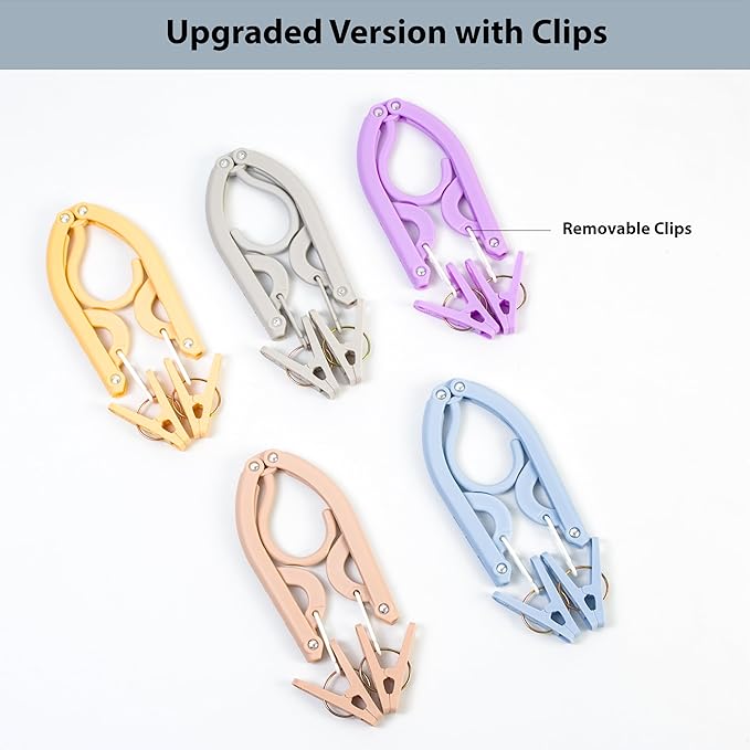 Travel Hangers, Cruise Ship Essentials Travel Essentials, Portable Cruises Must Haves 2025, Folding Hangers for Suitcase, RV Camping Airplane Europe Vacation Essential (10, Mixed)