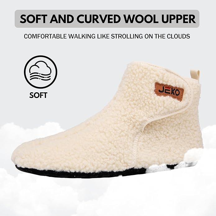 UUBARIS Bootie Slippers for Women Men Furry Warm House Sock Shoes For Indoor Outdoor Travel