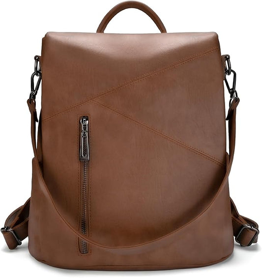 molshine Backpack,Fashion Casual Travel PU Leather Daypack Bag Shoulder Rucksack Handbags for Women HB041