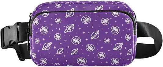 Kawaii Universe Planet Fanny Pack for Women Men Water Resistant Fashion Waist Packs with Adjustable Strap Belt Bag for Travel Workout Jogging Hiking 21219265