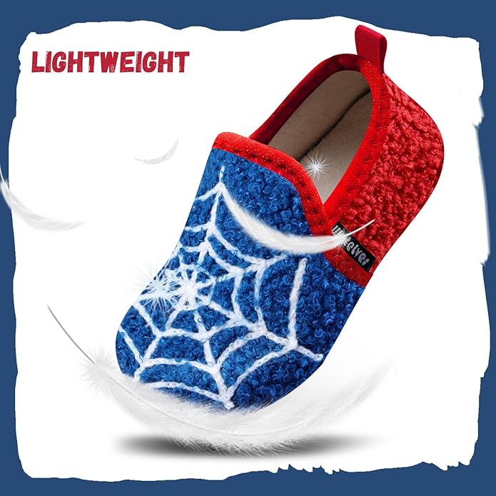 WateLves Kids Toddler Slippers Boys Girls House Shoes Slip on Sock Slippers Lightweight Winter Indoor Outdoor Walking Shoes