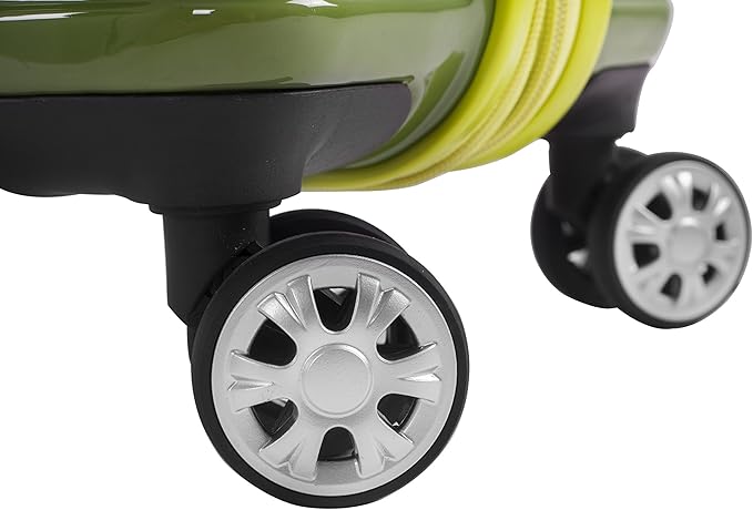 Rockland Melbourne Hardside Expandable Spinner Wheel Luggage, Two Tone Green, 2-Piece Set (20/28) (F225-2TONEGREEN)