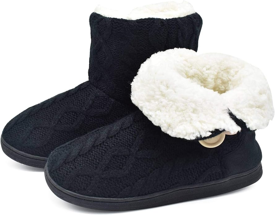 ONCAI Women's Slippers Comfort Knit Boots Winter Warm Outdoor Indoor Shoes