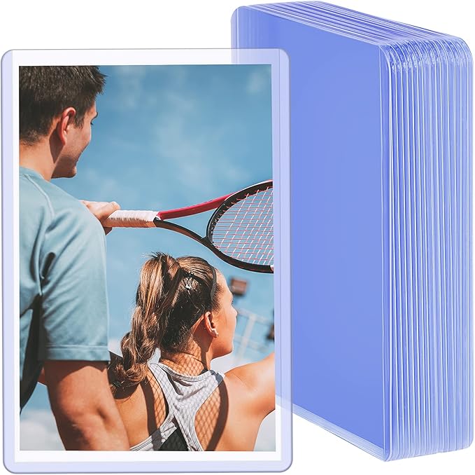 Outus 4 x 6 Inches Acrylic Photo Holder Rigid Plastic Baseball Card Pocket Protector Clear Acrylic Sleeve Sheet Protector for Sport Card & Photo(15 Pieces)