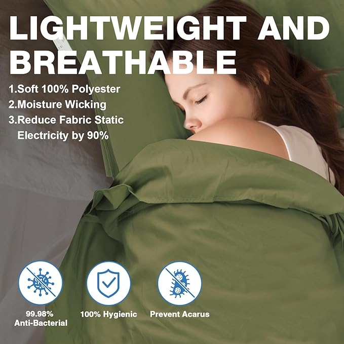 Sleeping Bag Liner, Travel Sheets & Adult Sleep Sack, Ultralight and Portable Summer Sleeping Bag - Ideal for Backpacking, Hotels and Hostels, Business Trips, Camping