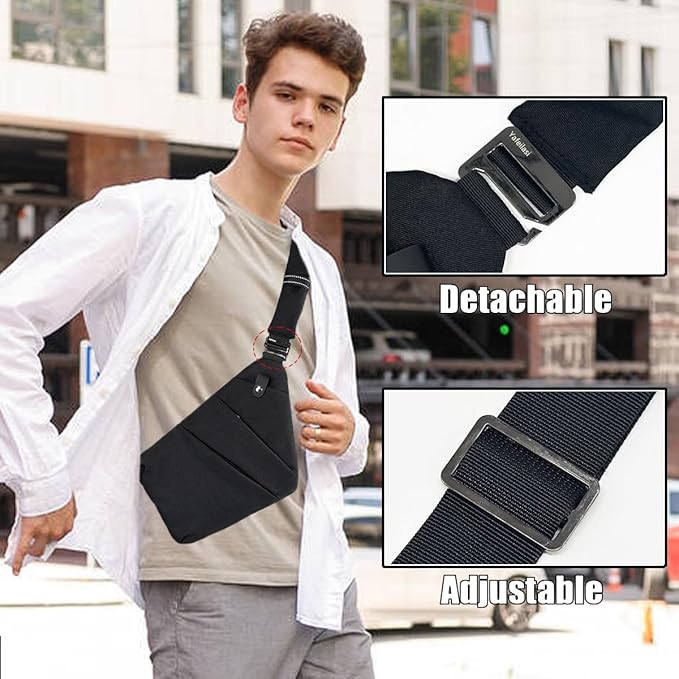 Tealots Small Sling Bag Crossbody Personal Pocket Bag Anti-Thief Chest Bags Shoulder Backpack for Travel Hiking Daypacks