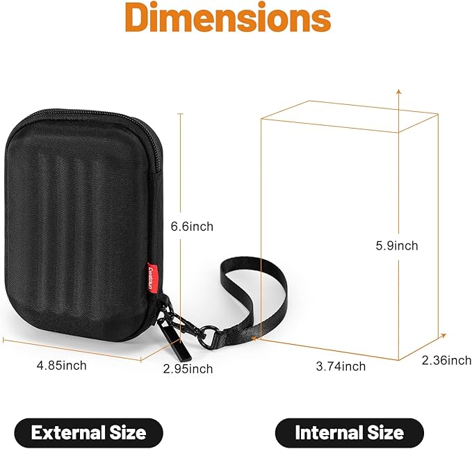 Cwatcun Carrying & Protective Case for Digital Camera with 2 Carrying Ways, Hardshell Lightweight Small Camera Sling Case Compatible with KODAK PIXPRO/Canon PowerShot/Sony DSCW800 DSCW830