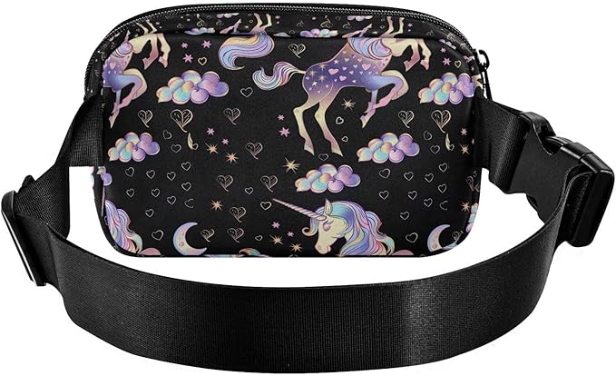 Gradient Unicorns Fanny Pack for Women Men Water Resistant Fashion Waist Packs with Adjustable Strap Belt Bag for Travel Workout Jogging Hiking 21219338