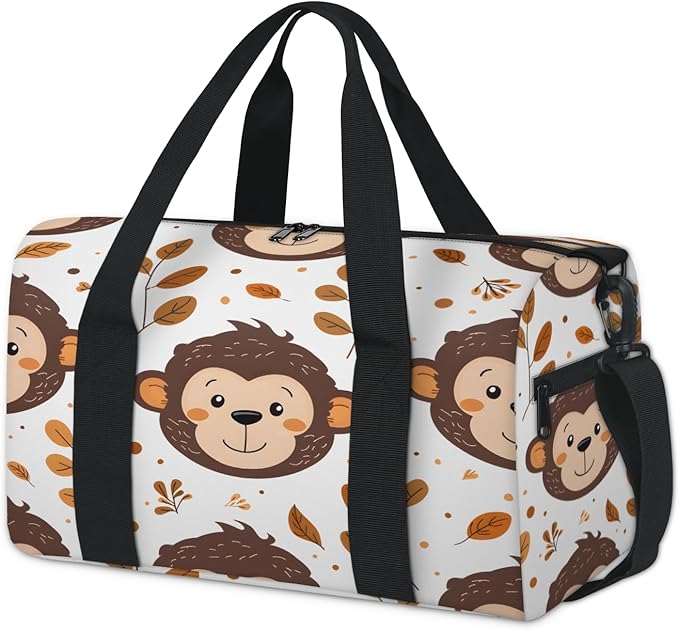 Monkeys Travel Duffle Bag for Women Men, Overnight Weekender Bag, Carry on Tote for Sport Gym