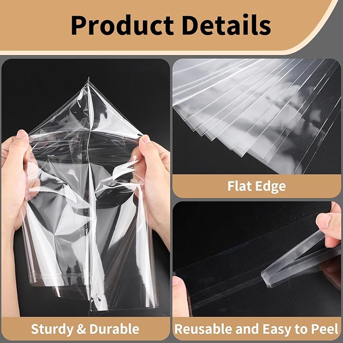 Clear Plastic Sleeves for Paper 8.5x11, Acid Free Paper Protector Sheets Comic Book Sleeves, Art Prints Sheet Protectors Document Protectors, 100 Count