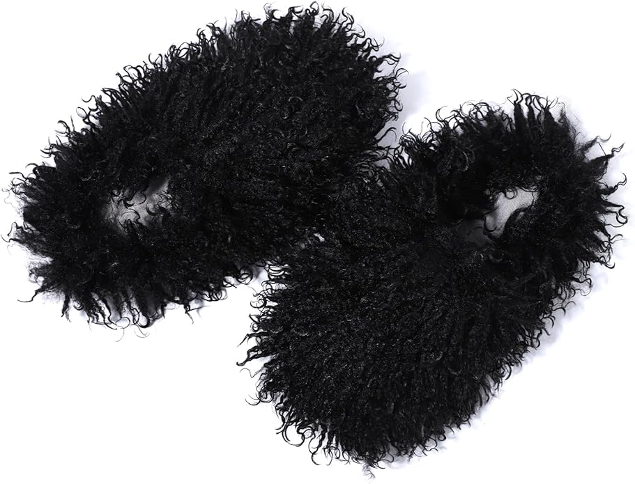 GOKTOW Fluffy Furry Slippers for Women - Non-Slip Warm Fuzzy Fluffy Slides, Indoor Home Quick Trip House Slippers