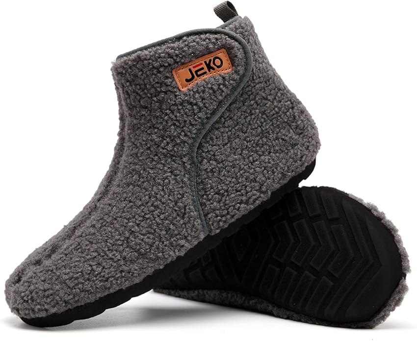 UUBARIS Bootie Slippers for Women Men Furry Warm House Sock Shoes For Indoor Outdoor Travel