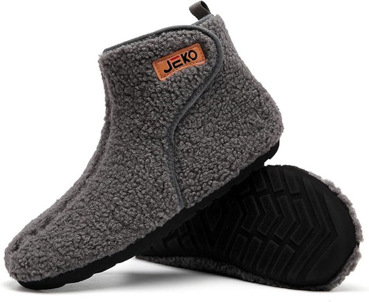 UUBARIS Bootie Slippers for Women Men Furry Warm House Sock Shoes For Indoor Outdoor Travel