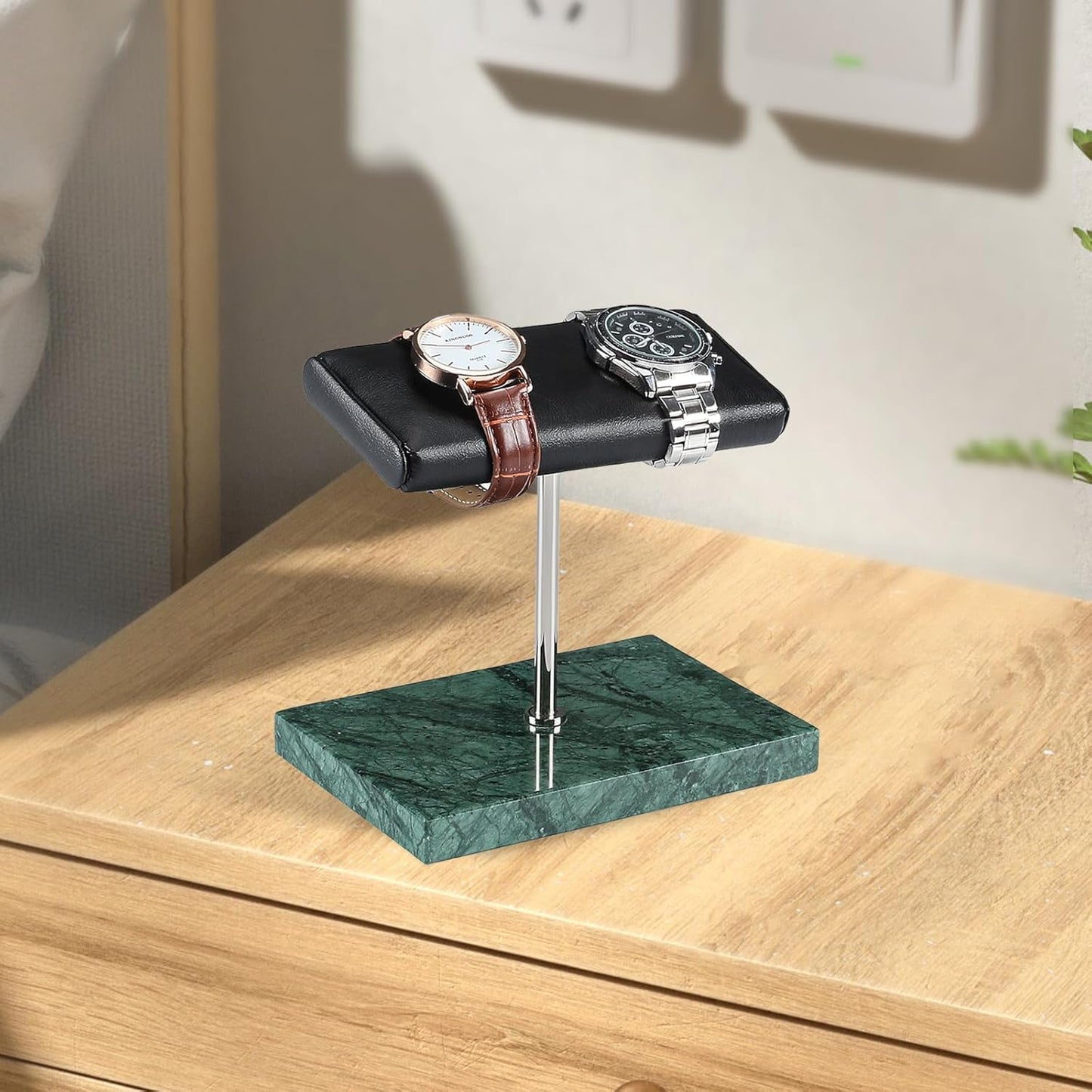 LYS&LYX Watch stand watch display stand watch holder watch Handcrafted watch holder (2--green/silver/black)