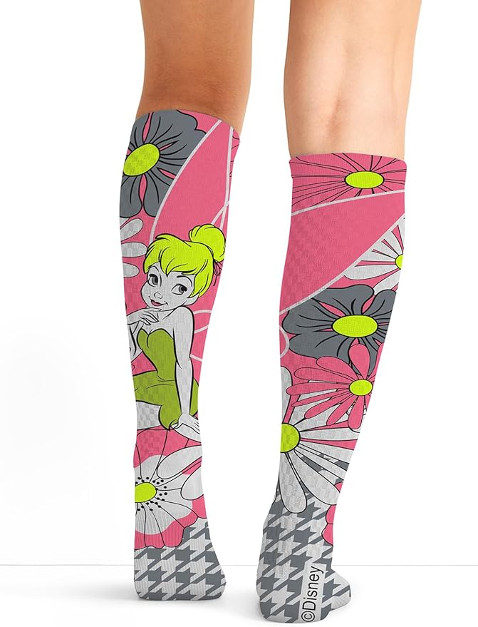 Cherokee Women's 10-15mmHg Compression Socks – Fun Print Knee Highs with Light Support, Soft Feel - PRINTSUPPORT
