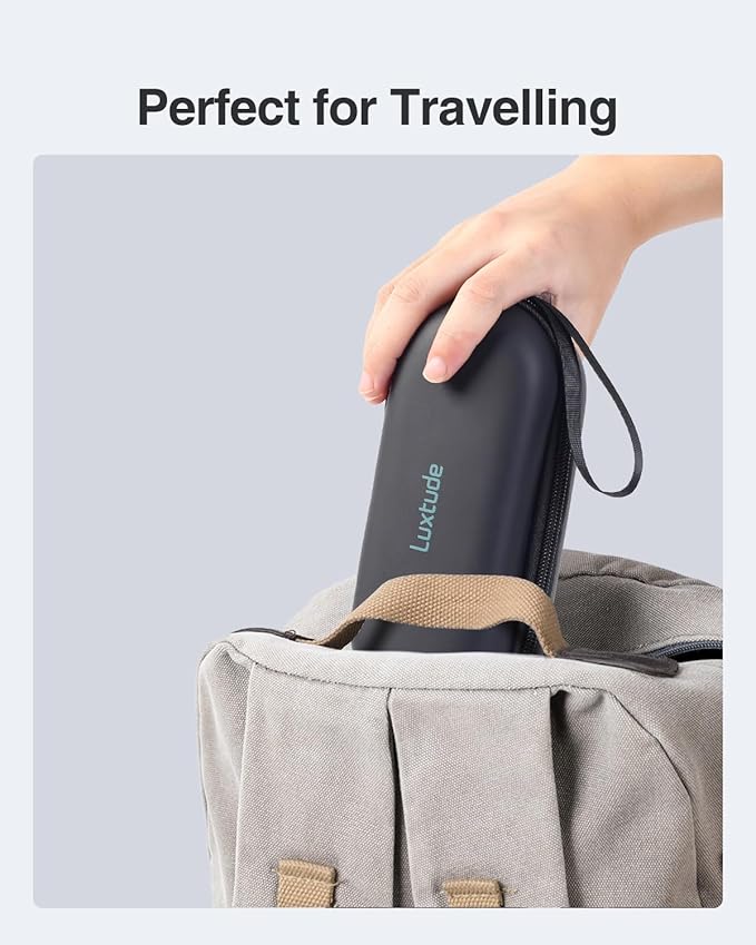 Luxtude Double Glasses Case Hard Shell, Double Eyeglass Case Dual Sunglasses Cases, Travel Sunglasses Organizer for Women Men